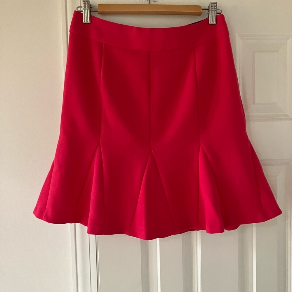 Banana Republic Hot Pink A-line Mini Skirt Flared Hem Lined (6)
